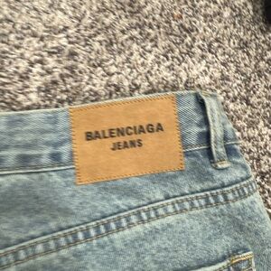 Flared Balenciaga Men's Blue Jeans